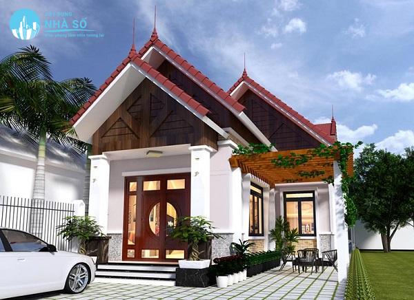 Mẫu nhà cấp 4 6x20 mặt tiền rộng