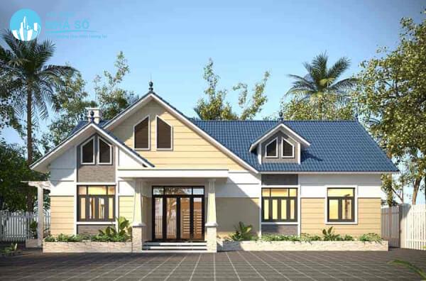 Mẫu nhà cấp 4 8x10m 3 phòng ngủ hiện đại