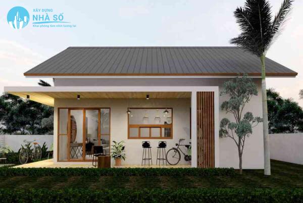Mẫu nhà cấp 4 8x10m 3 phòng ngủ tiện nghi