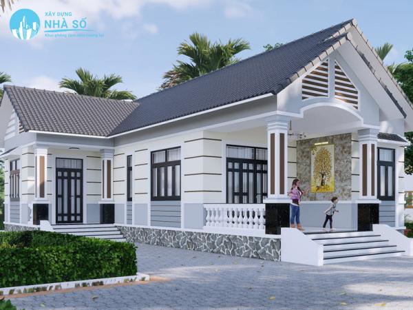 Mẫu nhà cấp 4 8x10m 3 phòng ngủ thiết kế thông minh