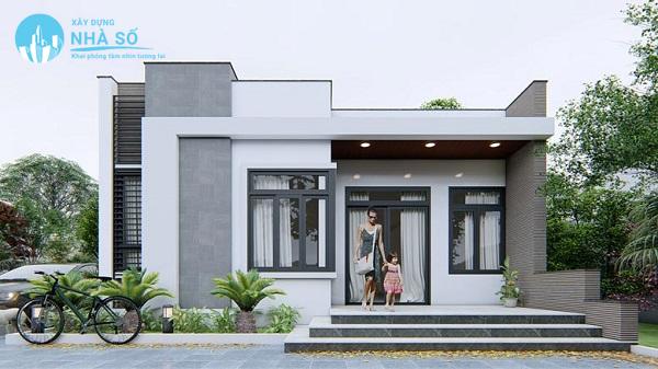 Mẫu nhà cấp 4 8x10m 3 phòng ngủ tiết kiệm chi phí