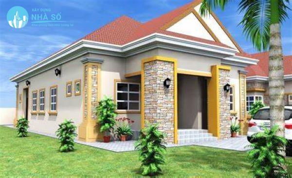 Mẫu nhà cấp 4 8x12 3 phòng ngủ đẹp