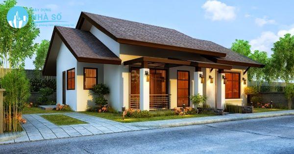 Mẫu nhà cấp 4 8x12 3 phòng ngủ cổ điển