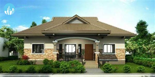 Mẫu nhà cấp 4 8x12 3 phòng ngủ phong cách nhật