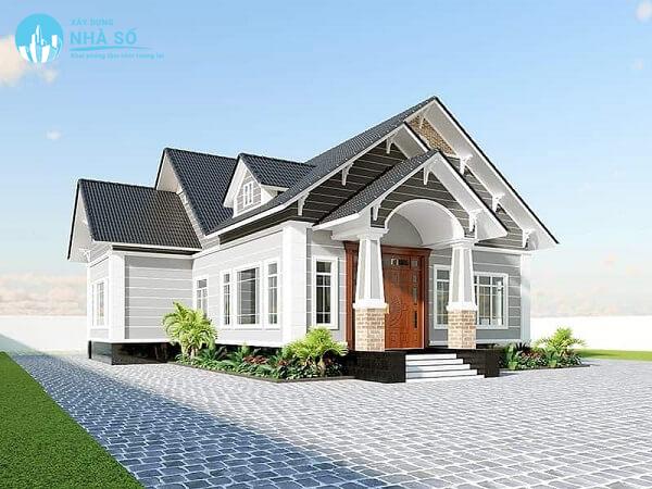 Mẫu nhà cấp 4 6x15m 3 phòng ngủ diện tích nhỏ gọn