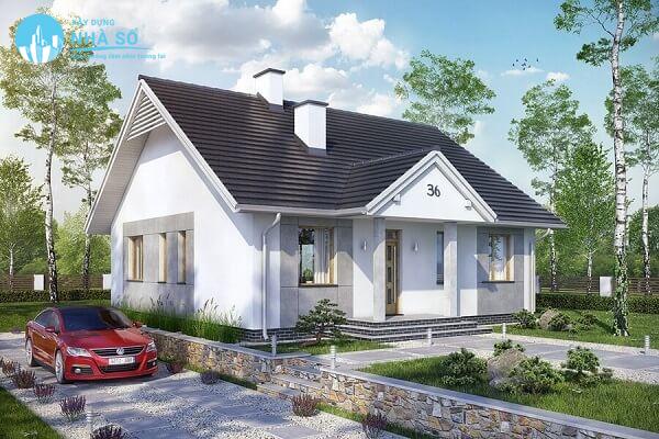 Mẫu nhà cấp 4 6x15m 3 phòng ngủ thiết kế thông minh