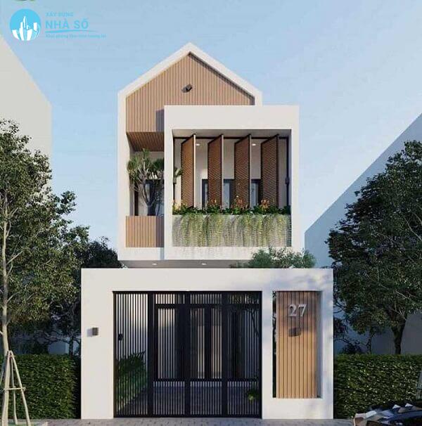 Mẫu nhà phố 2 tầng tinh tế, độc đáo