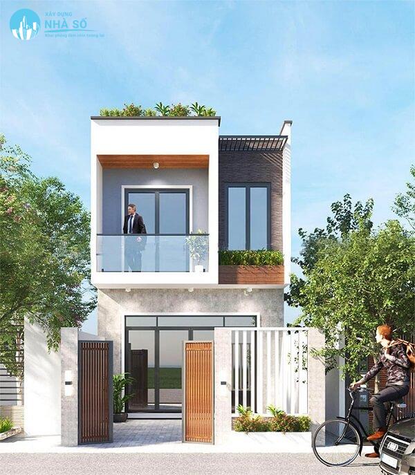 Mẫu nhà phố 2 tầng sang trọng và phong cách
