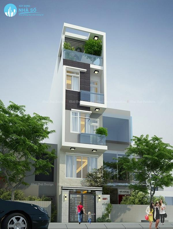 Mẫu nhà phố 4 tầng cao đẳng cấp