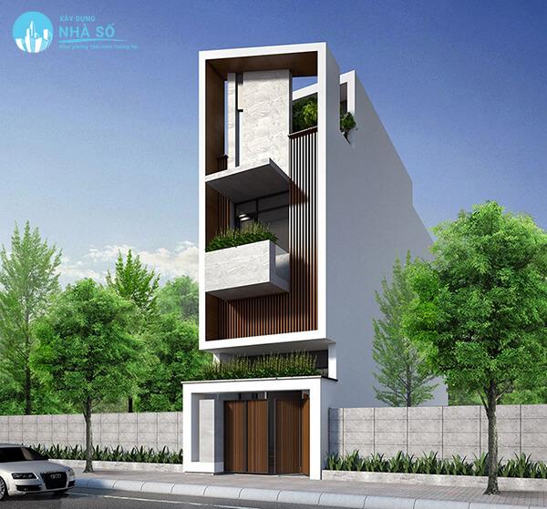 Mẫu nhà phố 4 tầng cao chí phí rẻ và chất lượng