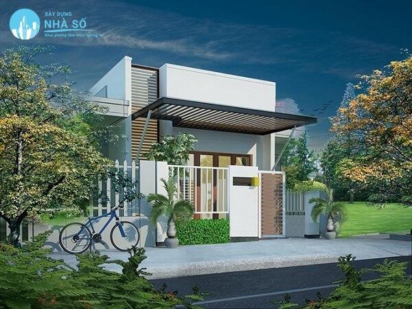 Mẫu nhà phố 1 tầng phong cách phong khoáng