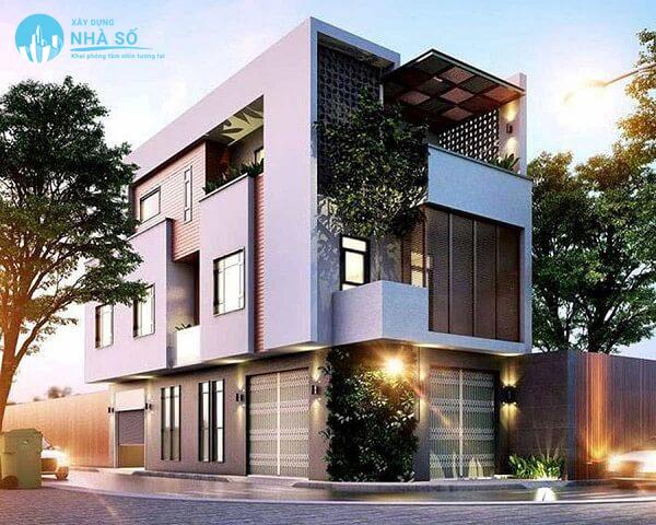 Mẫu nhà phố 2 mặt tiền đầy phong thái và đẳng cấp