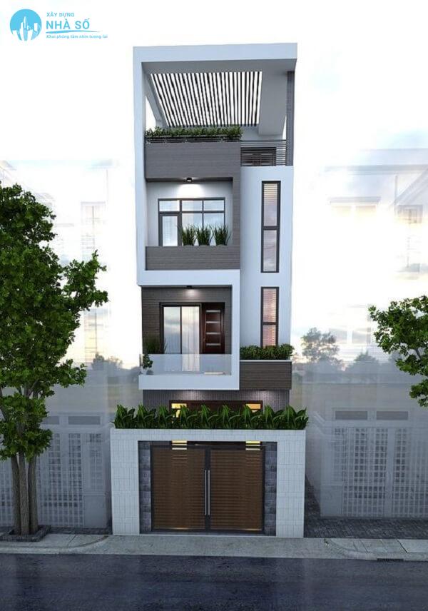 Mẫu nhà phố mặt tiền 4m đáp ứng nhu cầu thiết kế đầy cuốn hút