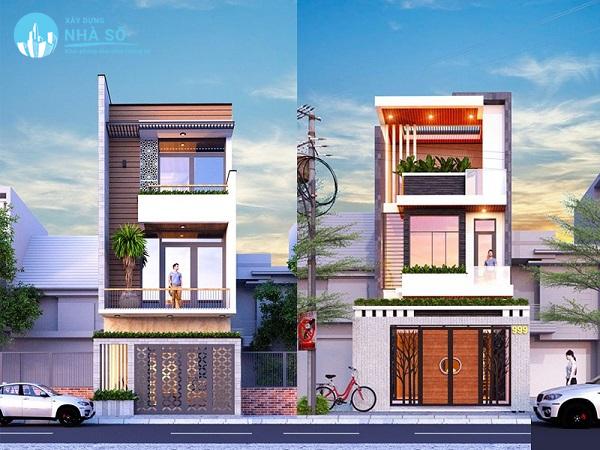 Mẫu nhà phố mặt tiền 5m đẹp mắt