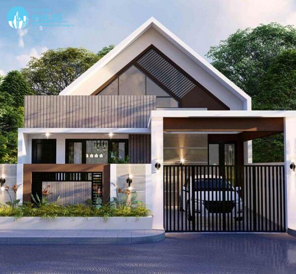 Mẫu nhà phố 1 tầng phong cách sang trọng