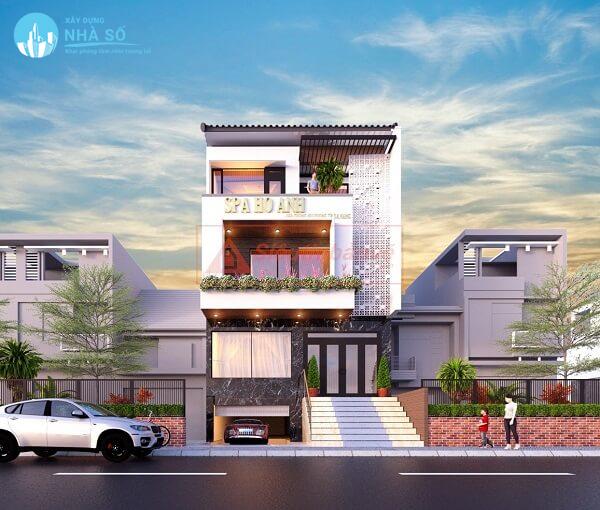 Mẫu nhà phố mặt tiền 8m phong cách ấn tượng