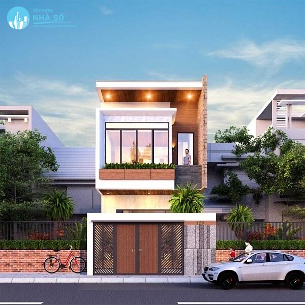 Mẫu nhà phố 2 tầng lịch thiệp và hiện đại