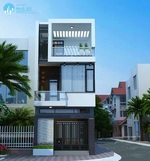Mẫu nhà phố 1 trệt 2 lầu cao tầng thông thoáng