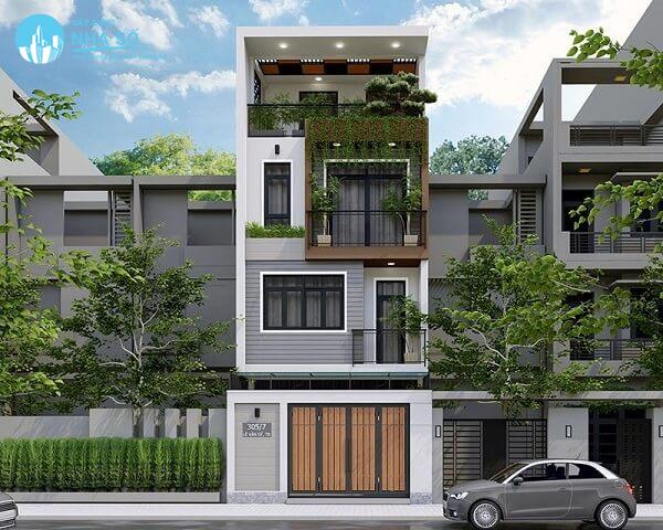 Mẫu nhà phố 1 trệt 3 lầu cao cấp lối thiết kế hài hòa toát lên vẻ đẹp