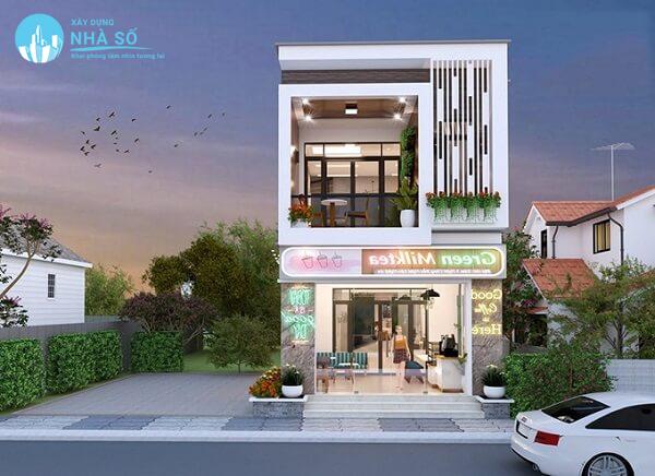 Mẫu nhà phố kết hợp kinh doanh toát lên vẻ chuyên nghiệp