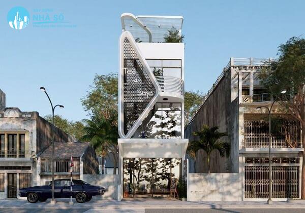 Mẫu nhà phố kết hợp kinh doanh đơn giản, hiện đại và chuyên nghiệp
