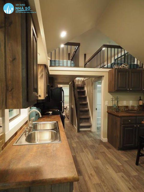 Mẫu nhà cấp 4 gác lửng mái thái 5x20 hiện đại