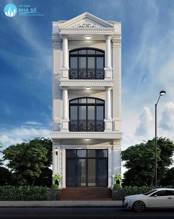 Mẫu nhà phố 3 tầng tân cổ điển phong cách sang trọng