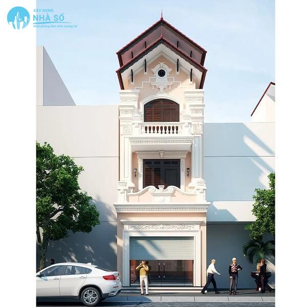 Mẫu nhà phố 3 tầng tân cổ điển tươi mới và hiện đại