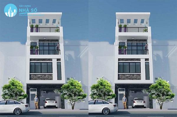 Mẫu nhà phố 4 tầng mặt tiền 4m