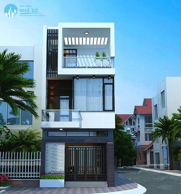 Mẫu nhà phố 5 tầng mặt tiền 5m tinh tế