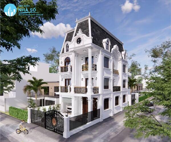 Mẫu nhà phố 5 tầng tân cổ điển lạ mắt