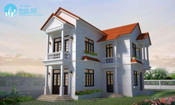 Mẫu biệt thự chữ L hiện đại