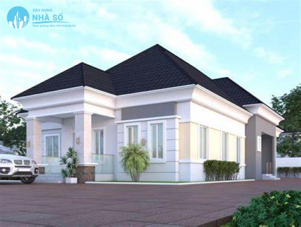 Mẫu biệt thự cổ điển 1 tầng hiện đại