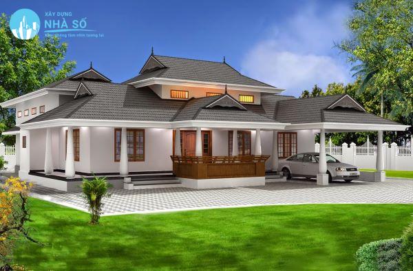 Mẫu biệt thự cổ điển 1 tầng phong cách Nhật