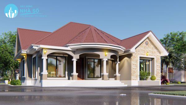 Mẫu biệt thự cổ điển 1 tầng ấn tượng