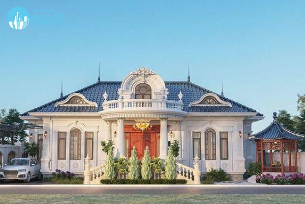 Mẫu biệt thự cổ điển 1 tầng đơn giản