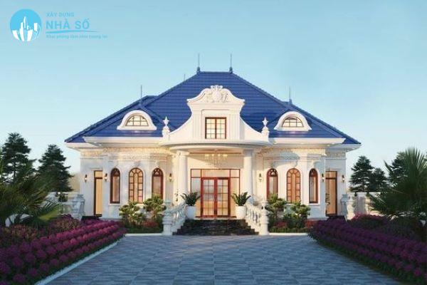 Mẫu biệt thự cổ điển 1 tầng tiện nghi