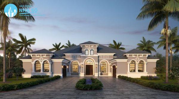 Mẫu biệt thự cổ điển 1 tầng ấn tượng