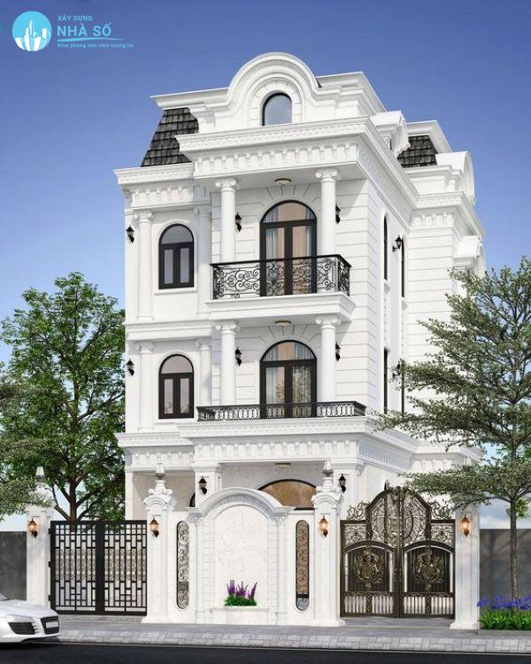 Mẫu biệt thự cổ điển 3 tầng đẹp
