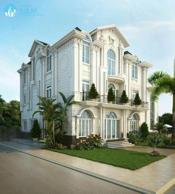 Mẫu biệt thự cổ điển 3 tầng bắt mắt
