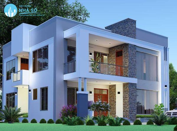Mẫu biệt thự mái bằng sang trọng