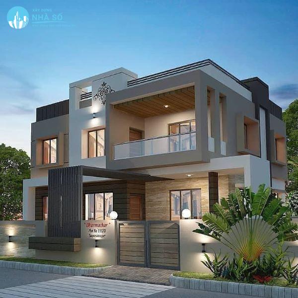 Mẫu biệt thự mái bằng bắt mắt