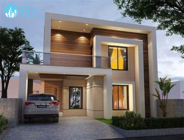 Mẫu biệt thự mái bằng đơn giản