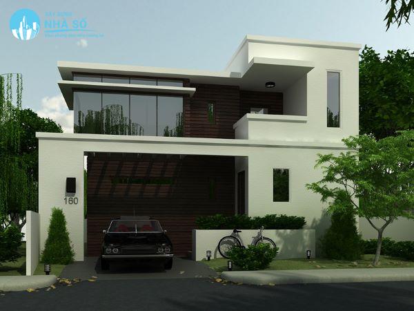 Mẫu biệt thự mái bằng phong cách châu âu