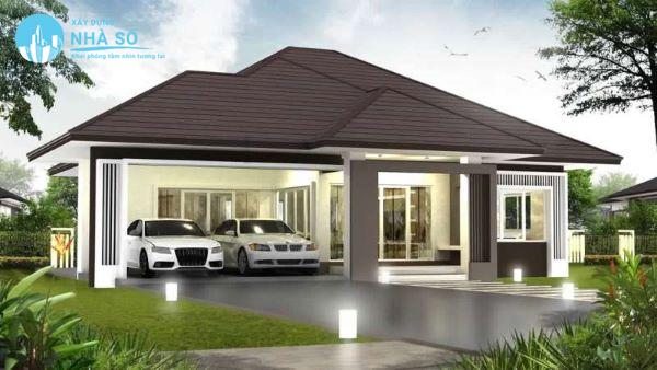 Mẫu biệt thự mini 1 tầng hiện đại