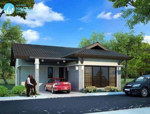Mẫu biệt thự mini 1 tầng phong cách Nhật
