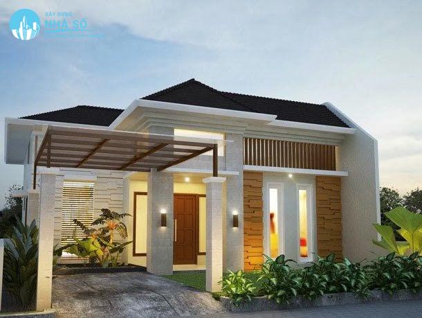 Mẫu biệt thự mini 1 tầng ấn tượng