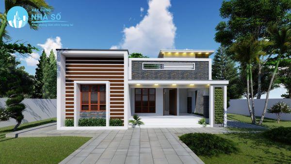 Mẫu biệt thự mini 1 tầng thịnh hành