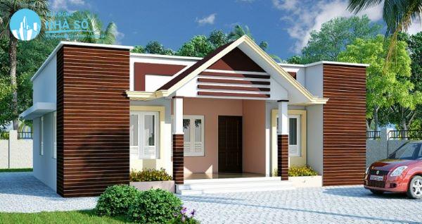 Mẫu biệt thự mini 1 tầng bắt mắt
