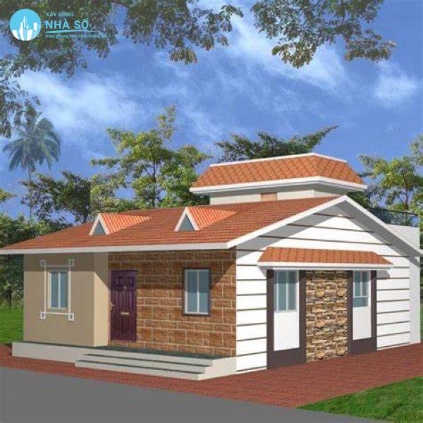 Mẫu biệt thự mini 1 tầng tiện nghi